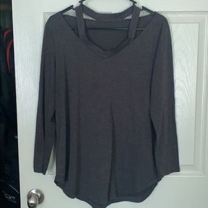Heather grey super soft long sleeve top